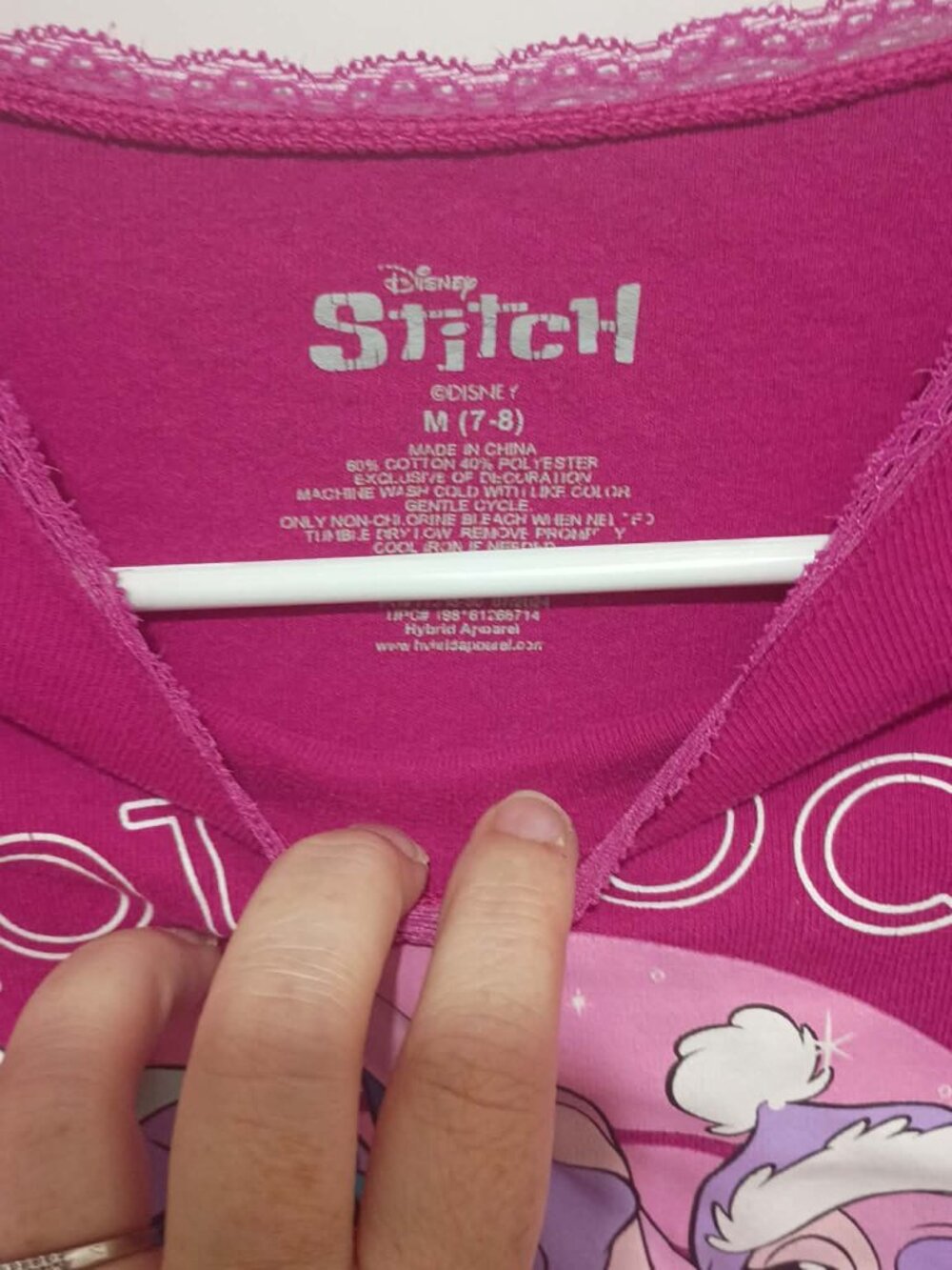 Stitch and Angel Cocoa Weather Girls Long Sleeved shirt size 7/8 - Picture 2 of 3